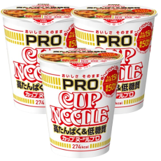 닛신 PRO 고단백 저당질 컵누들 컵라면 3개 세트