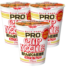 닛신 PRO 고단백 저당질 컵누들 컵라면 3개 세트