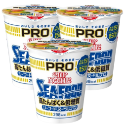 닛신 PRO 고단백 저당질 씨푸드 컵누들 컵라면 3개