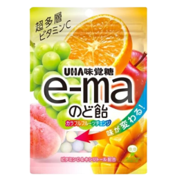 UHA 미각당 e-ma 목캔디 다채로운 과일 체인지 50g