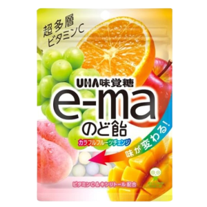 UHA 미각당 e-ma 목캔디 다채로운 과일 체인지 50g
