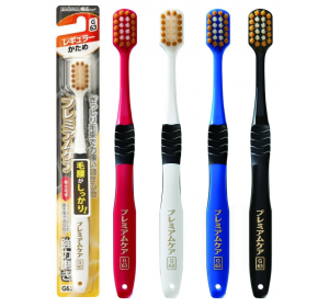 에비스 프리미엄케어 강력 연마 레귤러 칫솔 단단 - 색상랜덤