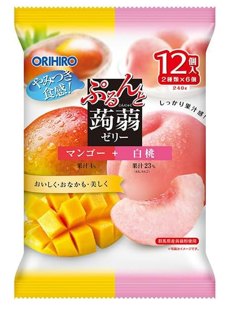 오리히로 곤약젤리 파우치 망고 백도 12개입