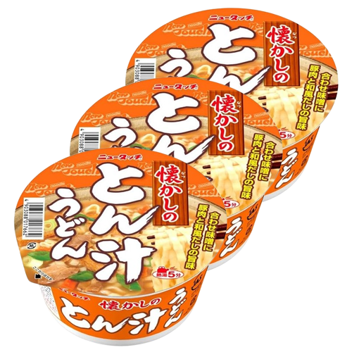 야마다이 뉴터치 그리운 돈지루 우동 3개 세트