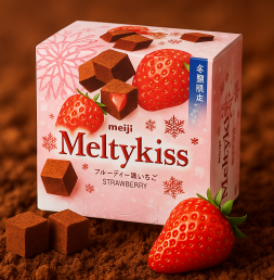 (겨울한정)메이지 멜티키스 진한 딸기 초콜릿 53g