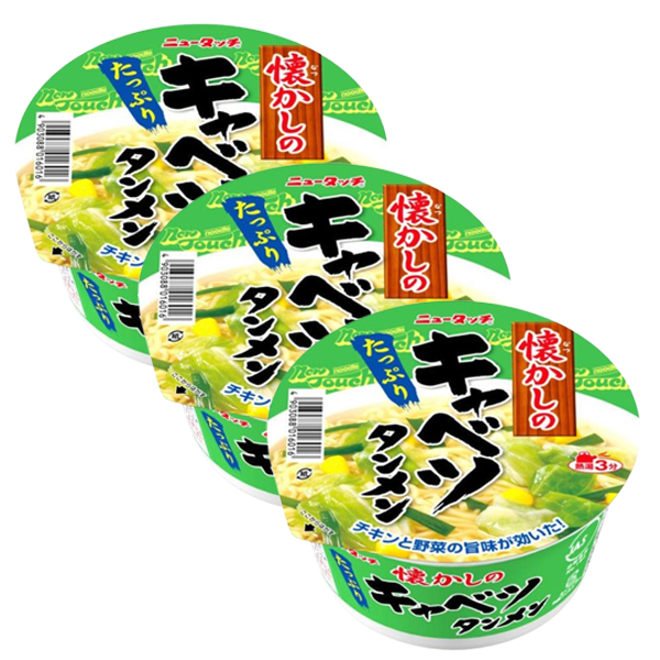 뉴터치 그리운 양배추 탄면 컵라면 3개 세트