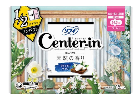 소피 센터인 인컴팩트 릴랙스 날개용 생리대 16매