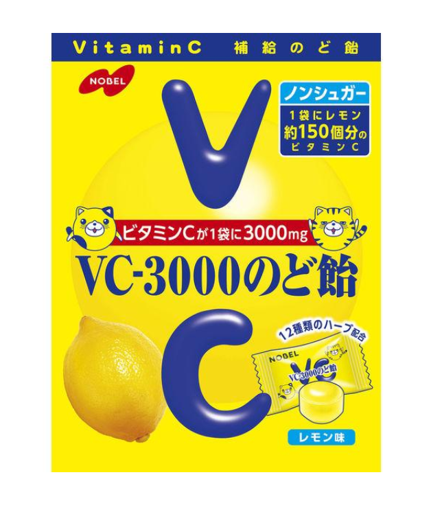 노벨제과 VC-3000 목캔디 레몬맛