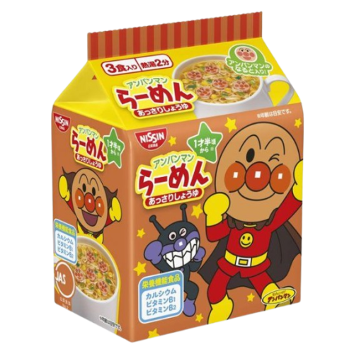 닛신 호빵맨 라면 담담한 간장맛 3개입
