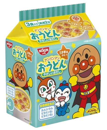 닛신 호빵맨 부드러운 우동 3개입
