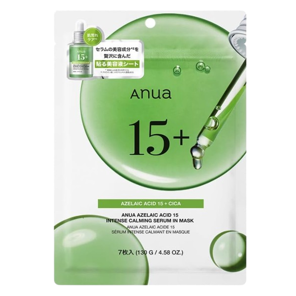 ANUA 아누아 아젤라인산 15 카밍 세럼 마스크팩 7매입