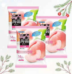 일본 오리히로 곤약젤리 복숭아 3개 세트