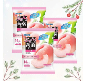 일본 오리히로 곤약젤리 복숭아 3개 세트