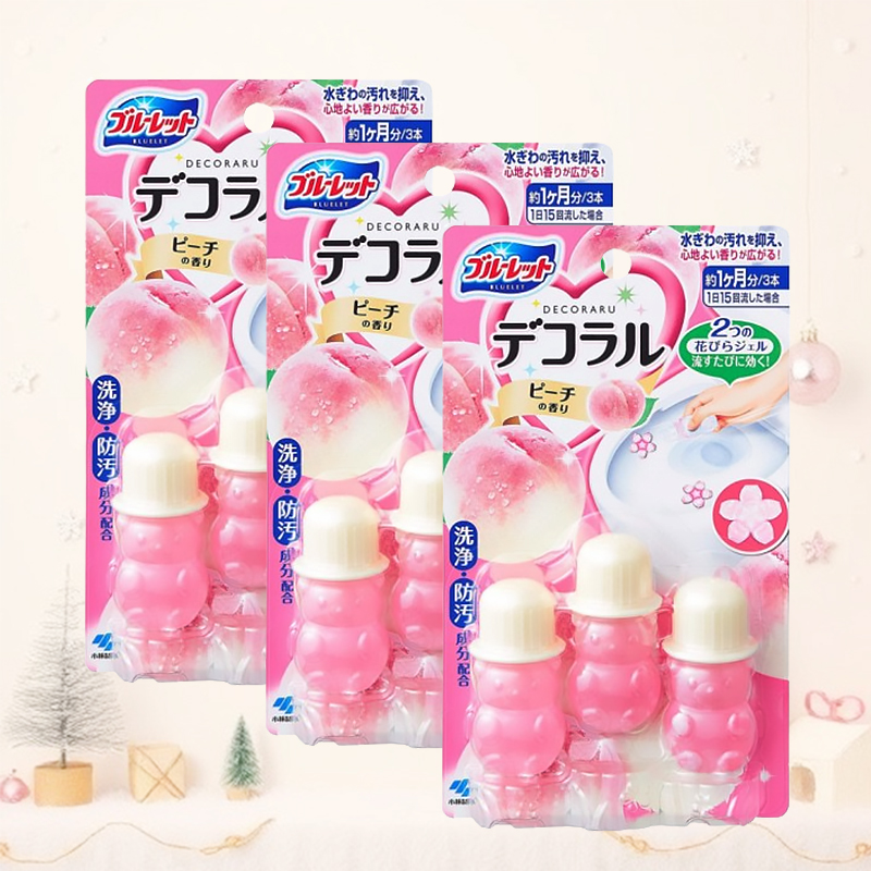 블루렛데코 변기용 방향제 복숭아향 3개 세트