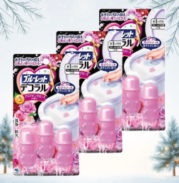 블루렛데코 변기용 방향제(아로마 핑크 로즈 향) 3개 세트