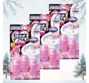 블루렛데코 변기용 방향제(아로마 핑크 로즈 향) 3개 세트