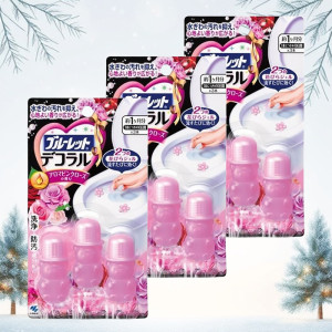 블루렛데코 변기용 방향제(아로마 핑크 로즈 향) 3개 세트