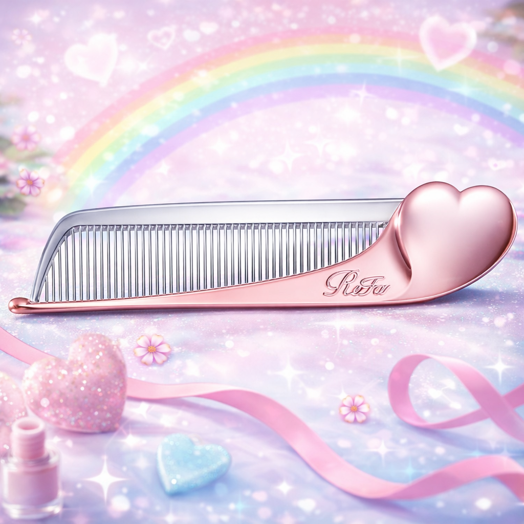 리파 하트콤 아이라 꼬리빗 로즈골드색