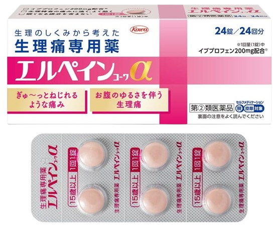엘페인 코와 생리통 진통제 24정