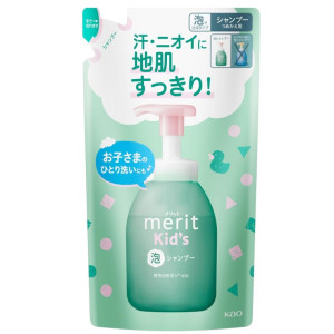 카오 메리트 키즈 거품 샴푸 리필 270ml